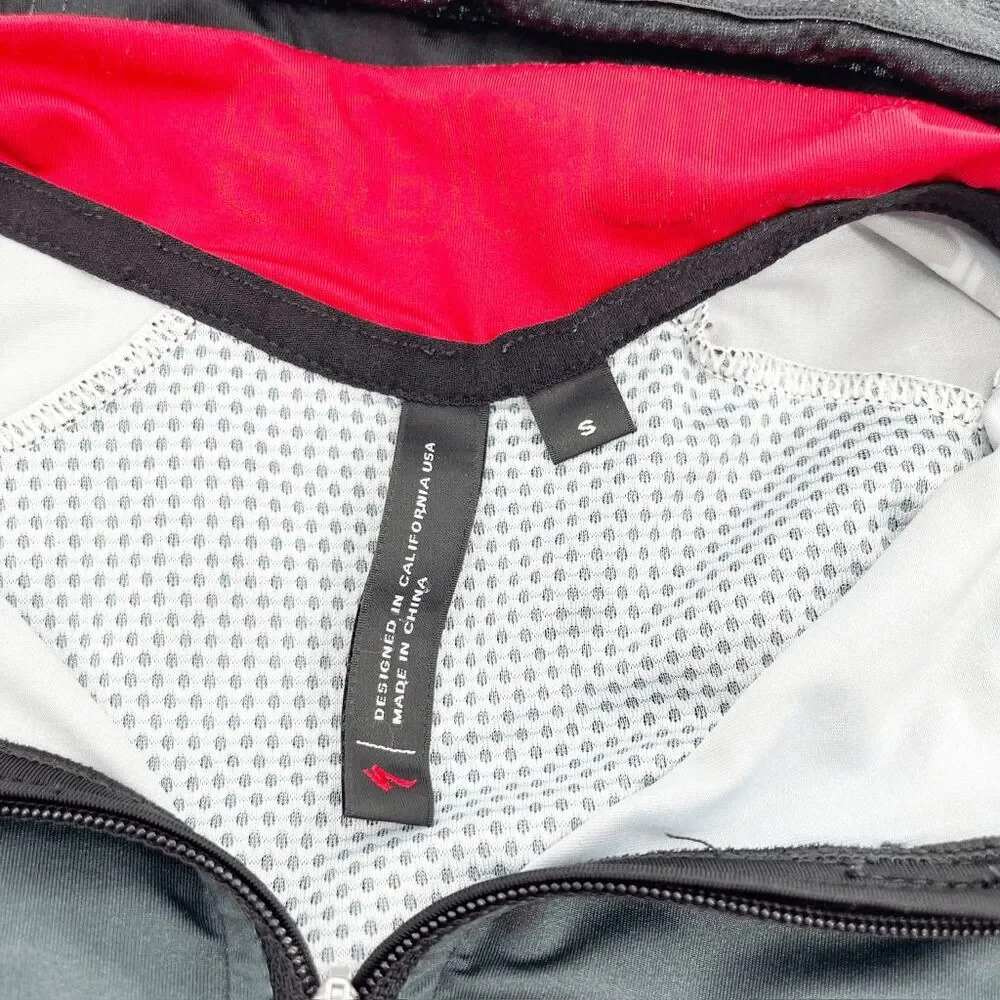 Specialized SL Expert Cycling Top Unisex Size S Black Red Gray Zip Up Pockets - Picture 5 of 5